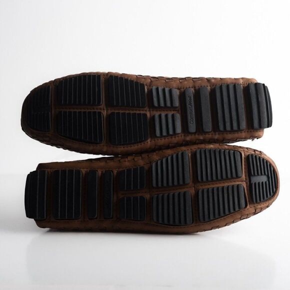 Massimo Matteo Firenze Men Driving loafers Havana Brown Leather woven US 9 EU 42 main image 10